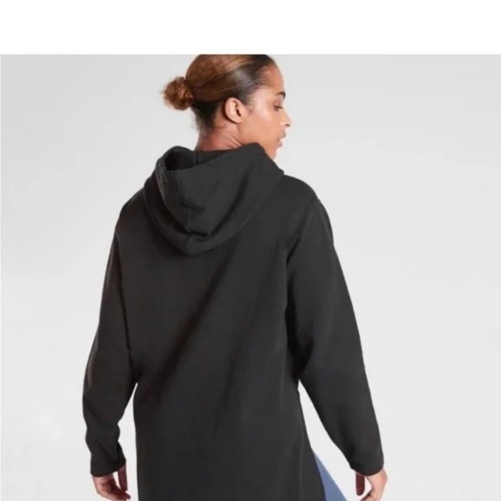 Athleta Yogi Oversized Black Hoodie With Side Slits - Picture 2 of 7